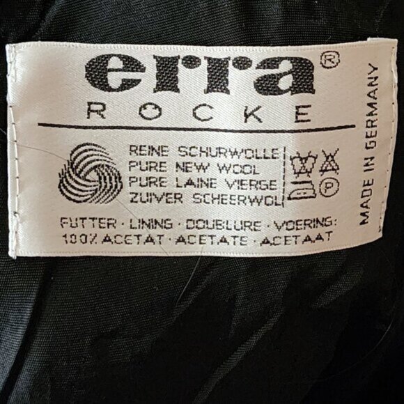 Erra Rocke VTG Germany Gray Plaid 100% Wool Pleated Pencil Skirt - Picture 3 of 3